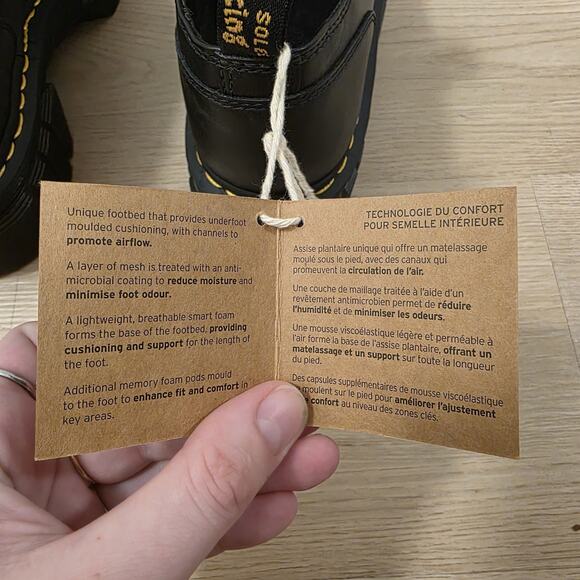 Dr. Martens Black Leather Audrick T-Bar Platform Mary Jane Loafers Size 10 - Picture 8 of 12